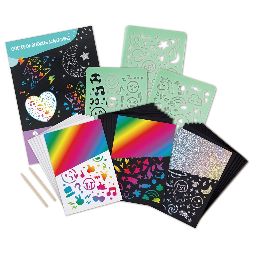 Hape - Oodles of Doodles Scratching Arts & Craft Set - 26pcs