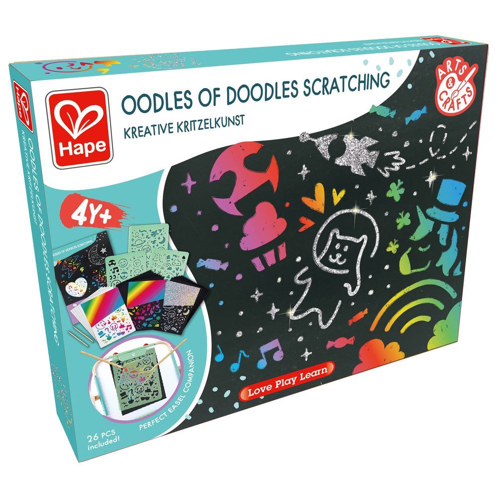 Hape - Oodles of Doodles Scratching Arts & Craft Set - 26pcs