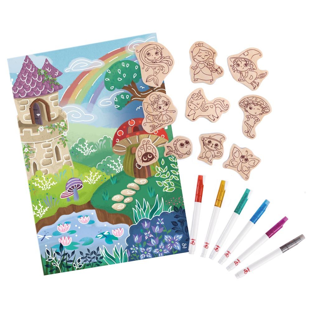 Hape - DIY Magic Friends Art & Craft Set w/ Wooden Magnets