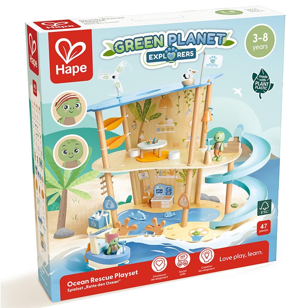 Hape - Green Planet Ocean Rescue Playset w/ Accessories - 47pcs