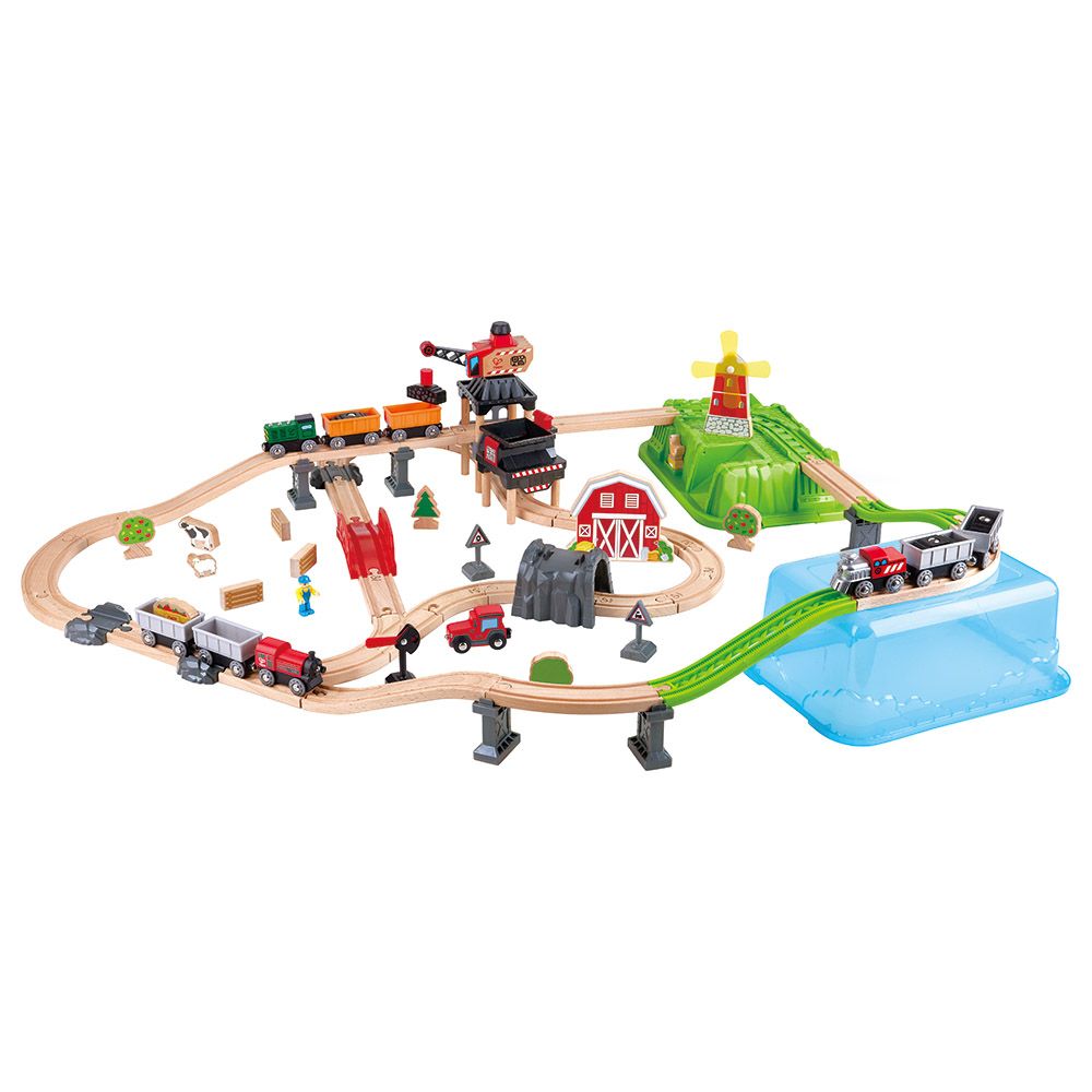 Hape - Countryside Train Bucket Railway Set - 41pcs