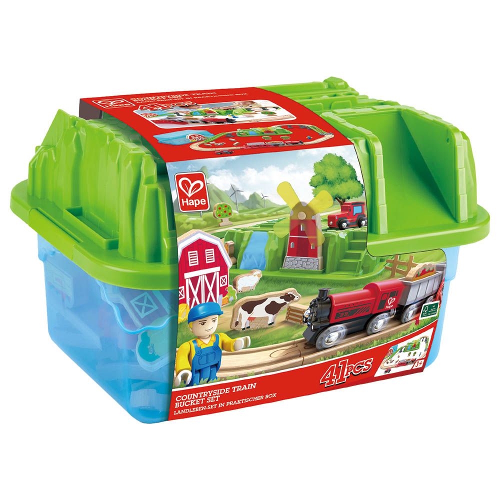 Hape - Countryside Train Bucket Railway Set - 41pcs