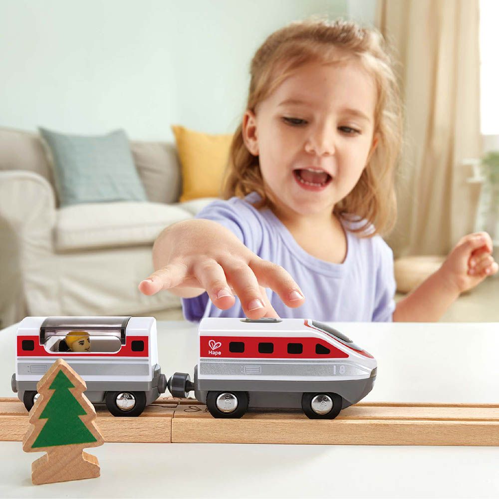 Hape - Intercity Battery Powered Train Set - 4pcs