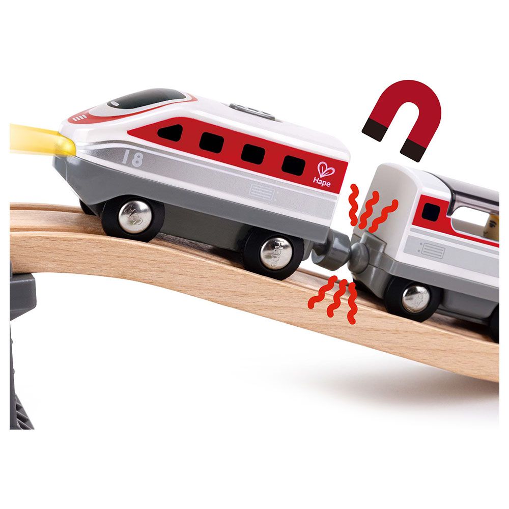 Hape - Intercity Battery Powered Train Set - 4pcs