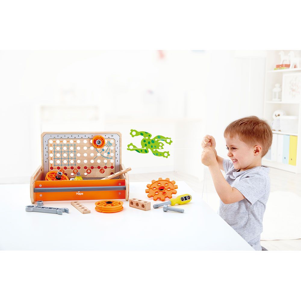 Hape - Junior Inventor Science Experiment Toolbox Kit - 32pcs