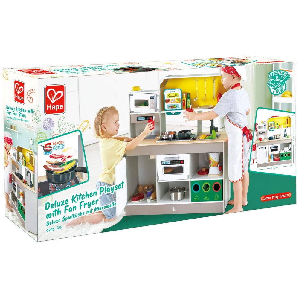 Hape - Deluxe Kitchen Playset W/ Fan Fryer