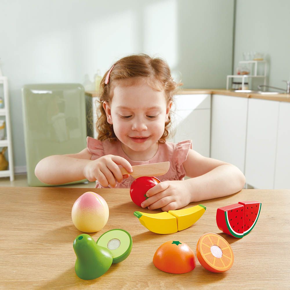 Hape - Farm Shop Fruit Wooden Playset - 7pcs