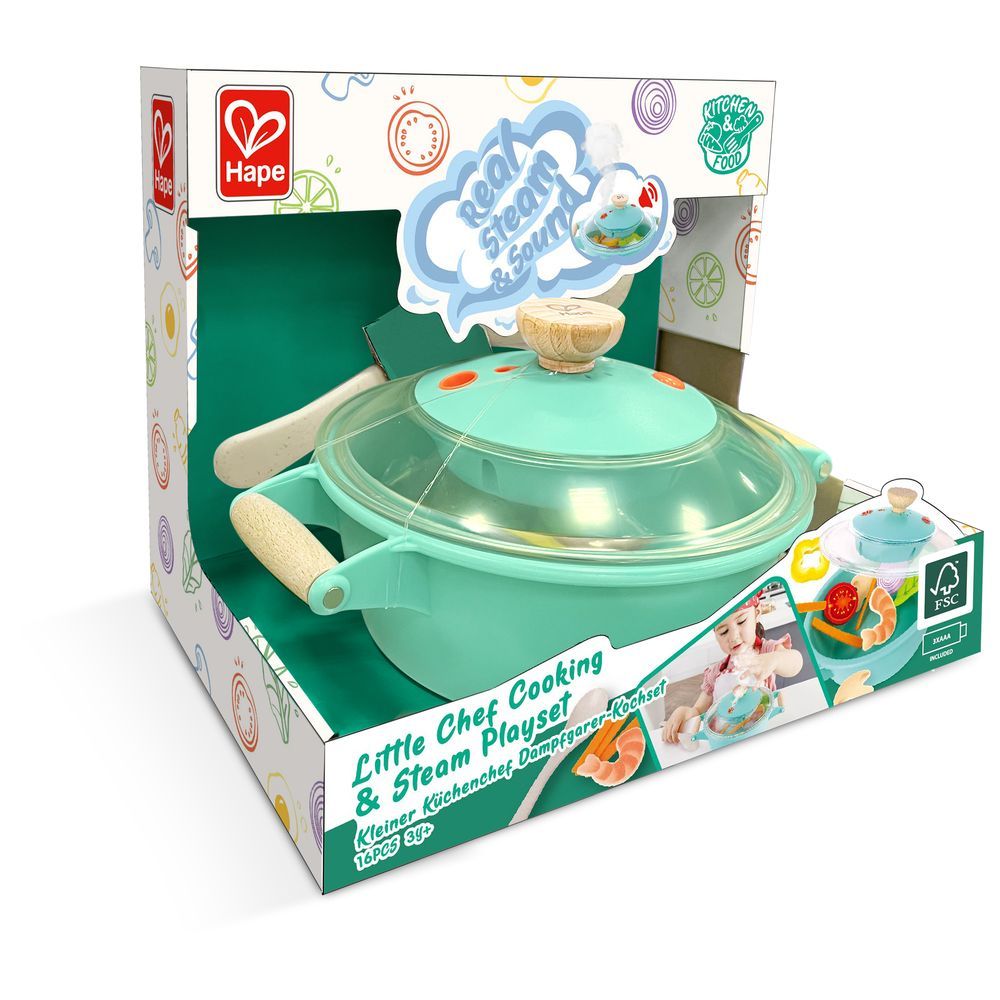 Hape - Little Chef Cooking & Steam Playset - 16pcs