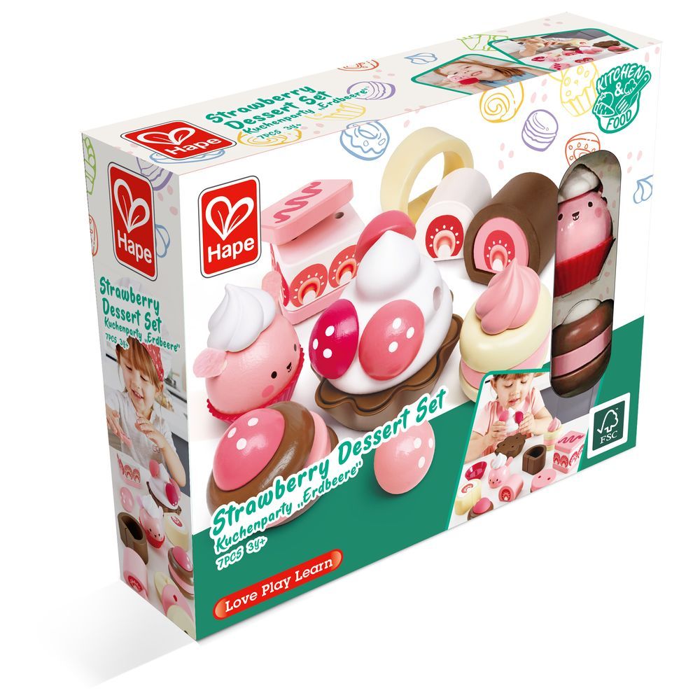 Hape - Strawberry Dessert Set - 7pcs