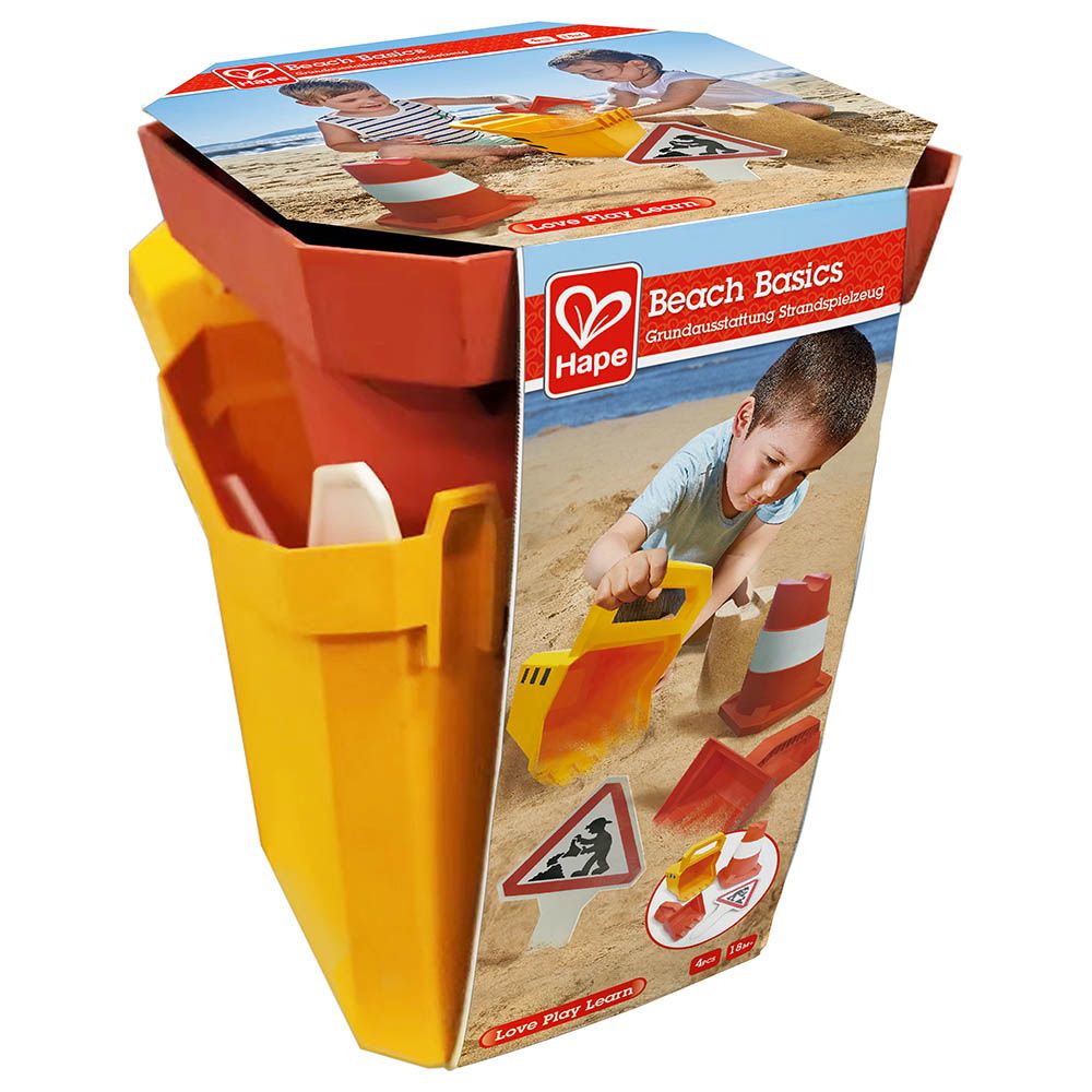 Hape - Construction Beach & Sand Toy Set - 4pcs