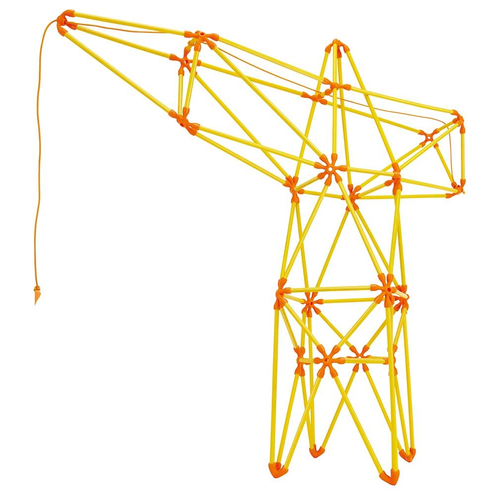 Hape - Flexistix Truss Crane Bamboo Construction Kit - 93pcs