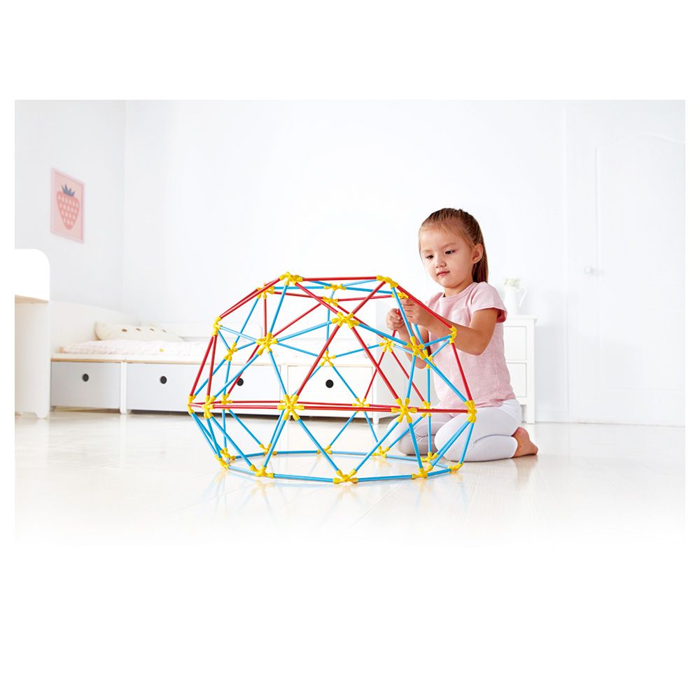 Hape - Flexistix Geodesic Structure Bamboo Building Kit - 177pcs