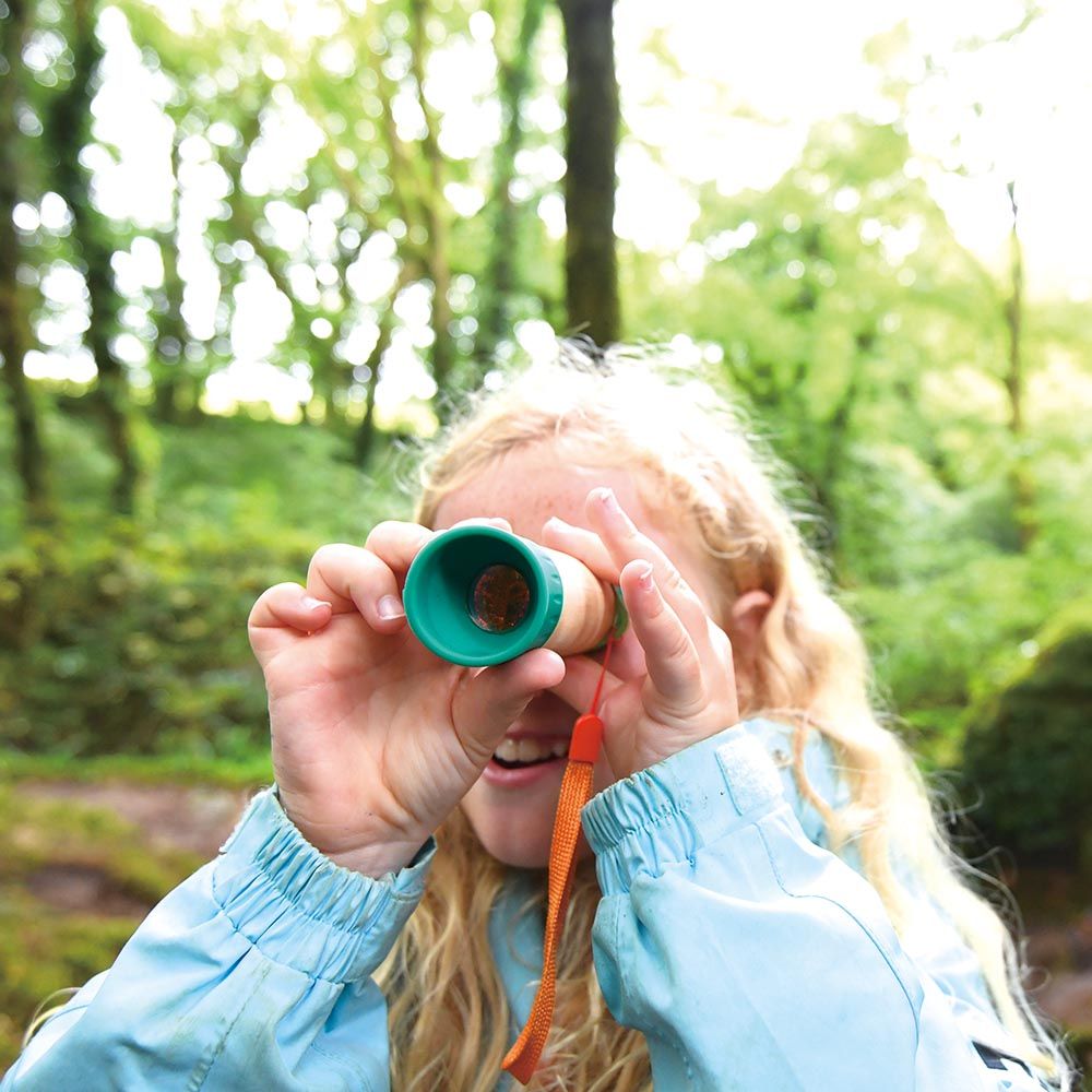 Hape - Nature Fun Adjustable Bamboo Telescope w/ Wrist Strap 