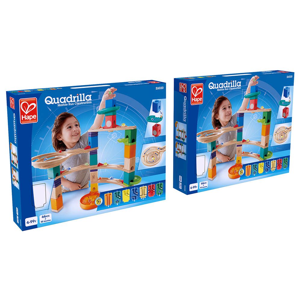 Hape - Quadrilla Cliffhanger Marble Run Race 44pcs + 50 marbles