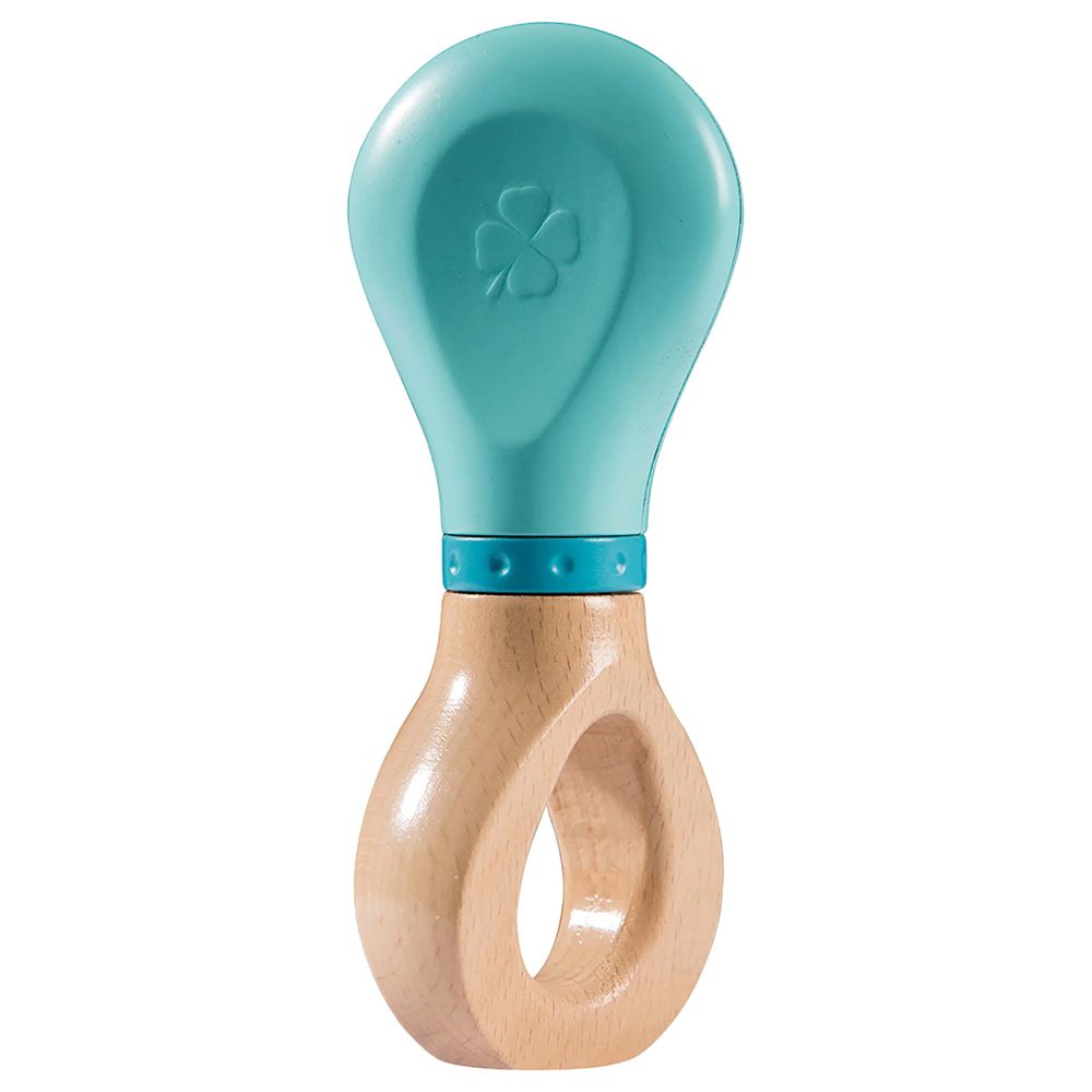 Hape - Twist & Shake Wooden Rattle - Blue 