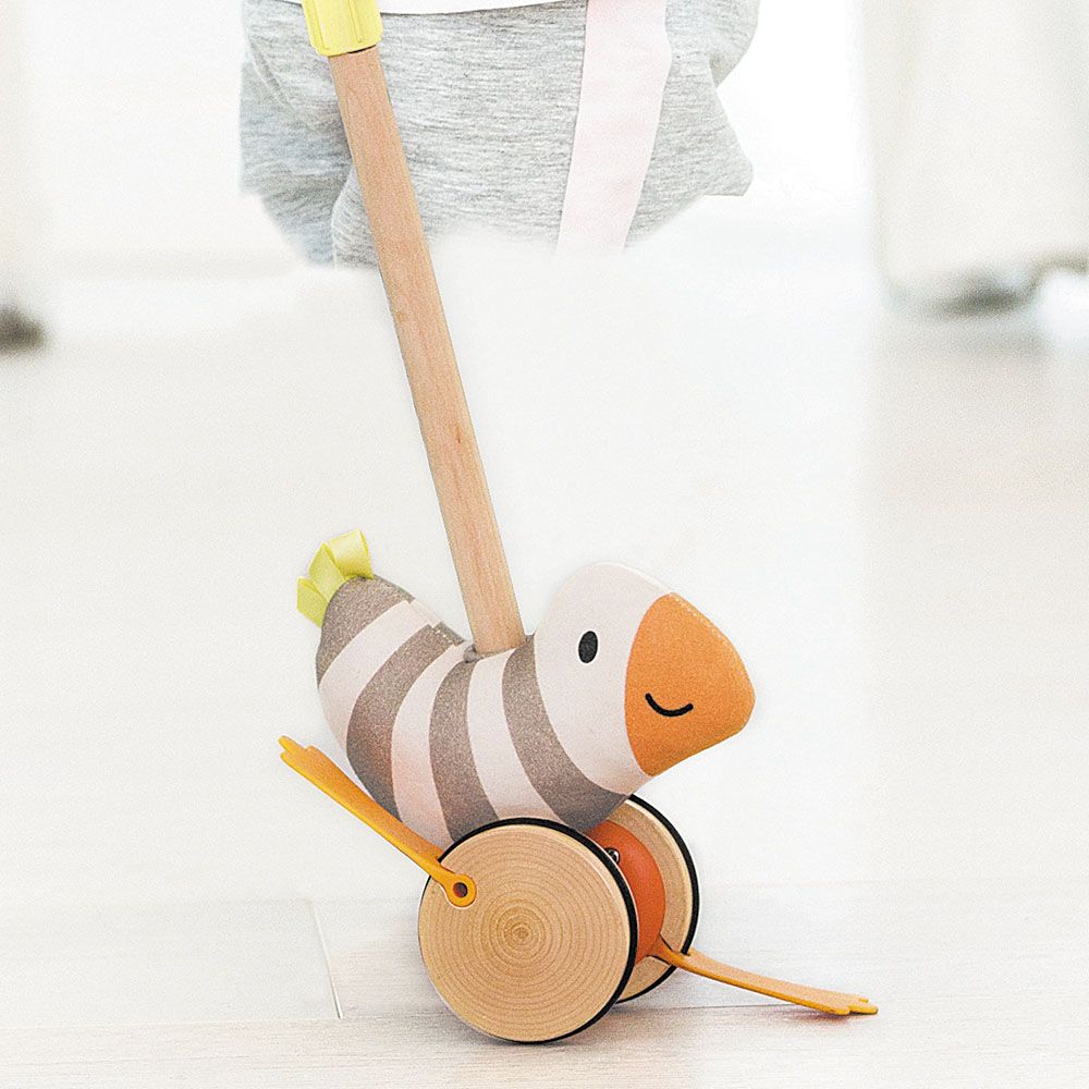 Hape - Wooden Flappy Bird Push & Pull Toy