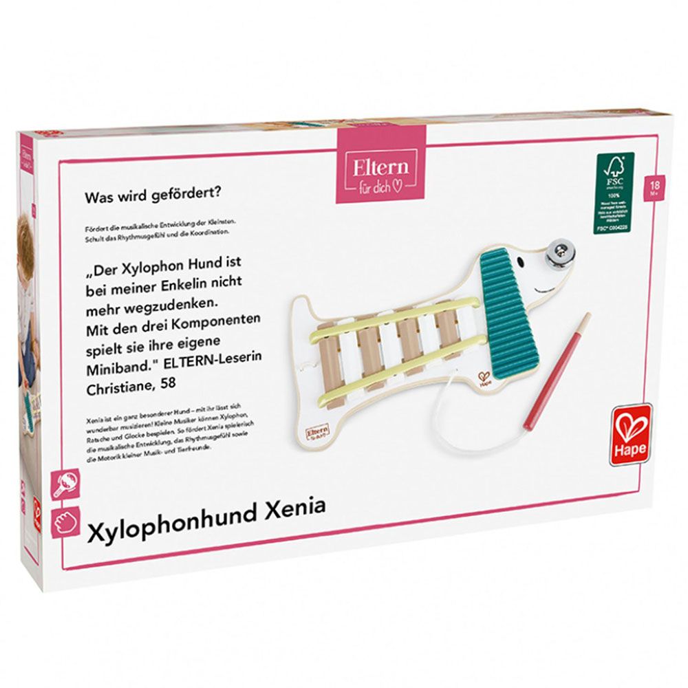 Hape - Xylophone Dog Xenia Wooden Musical Instrument