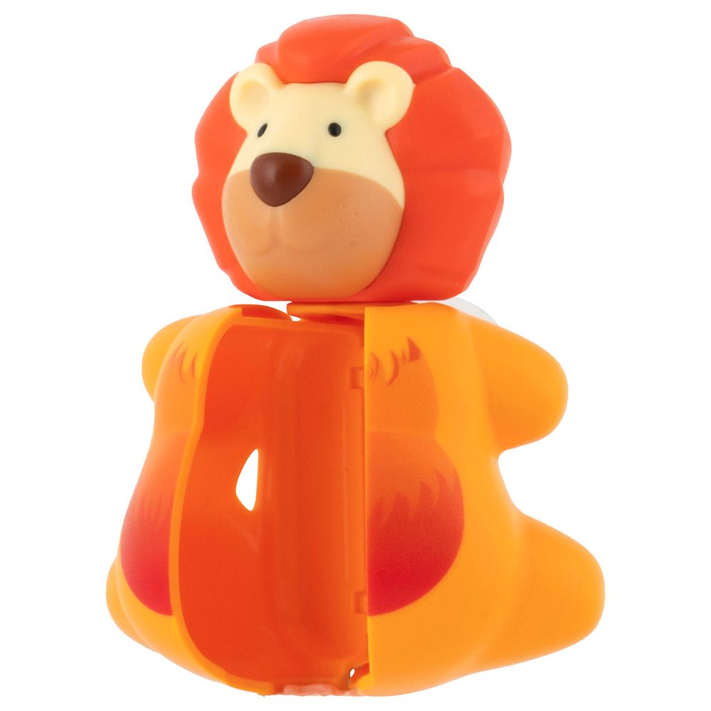 Filpper - Fun Animal Toothbrush W/ Holder for Kids - Lion (Colour May Vary)