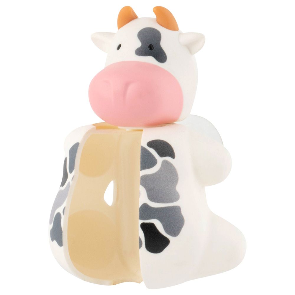 Filpper - Fun Animal Toothbrush W/ Holder for Kids - Cow (Colour May Vary)