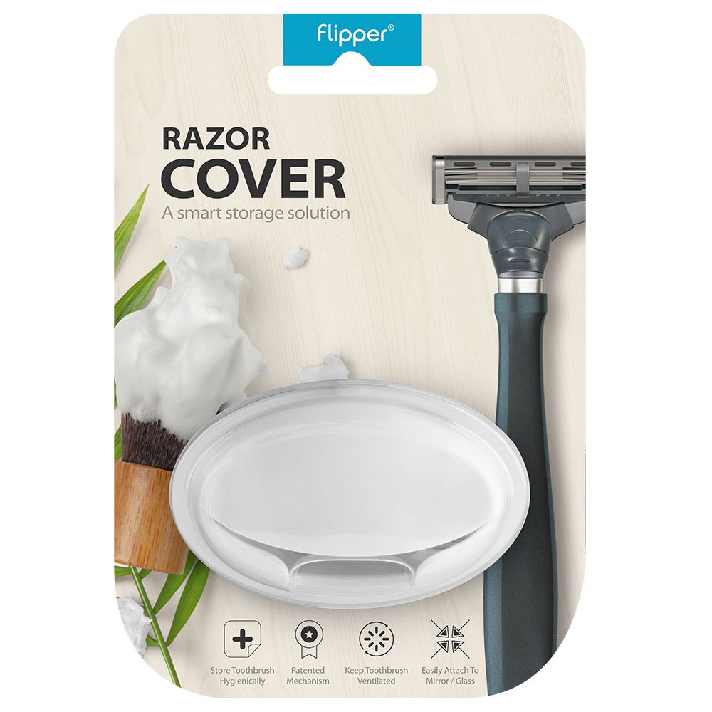 Flipper - Mizo Hygienic Razor Cover W/ Suction Cups - White 