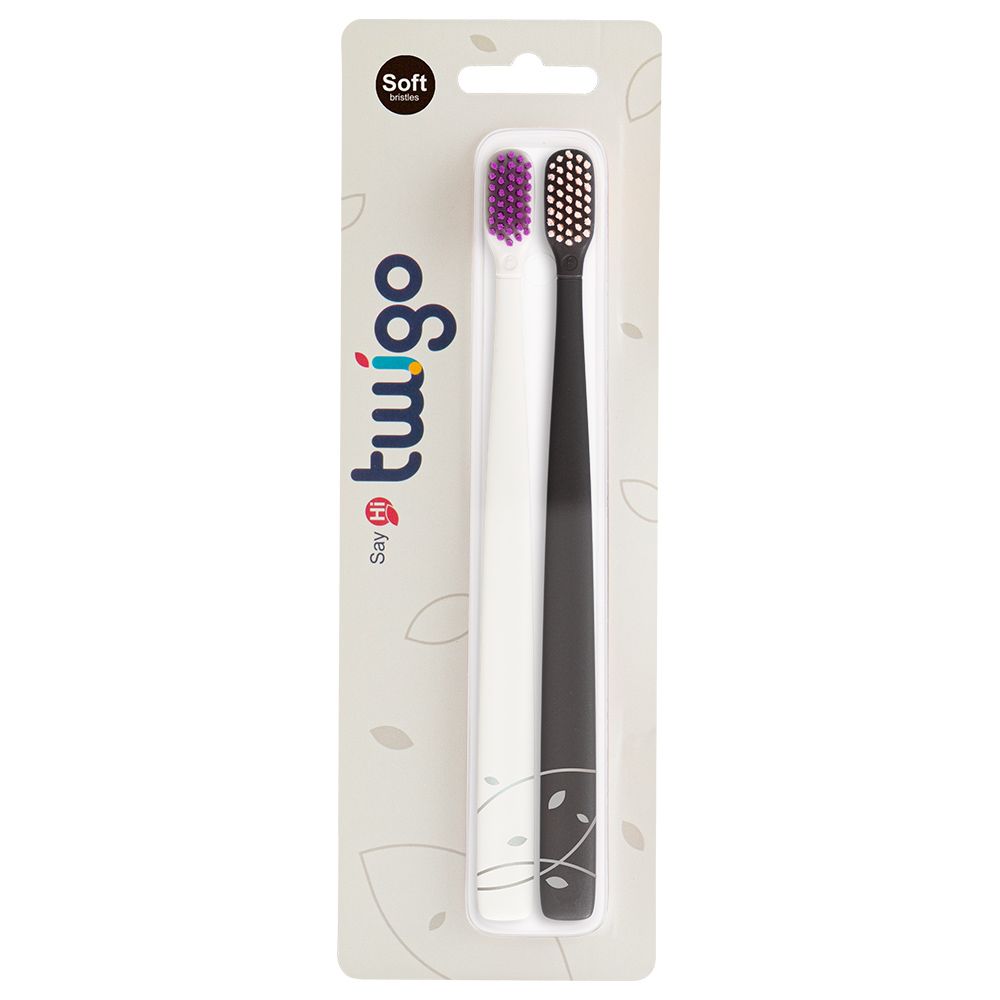 Flipper - Twigo Toothbrush - Pack of 2 - Brown & White