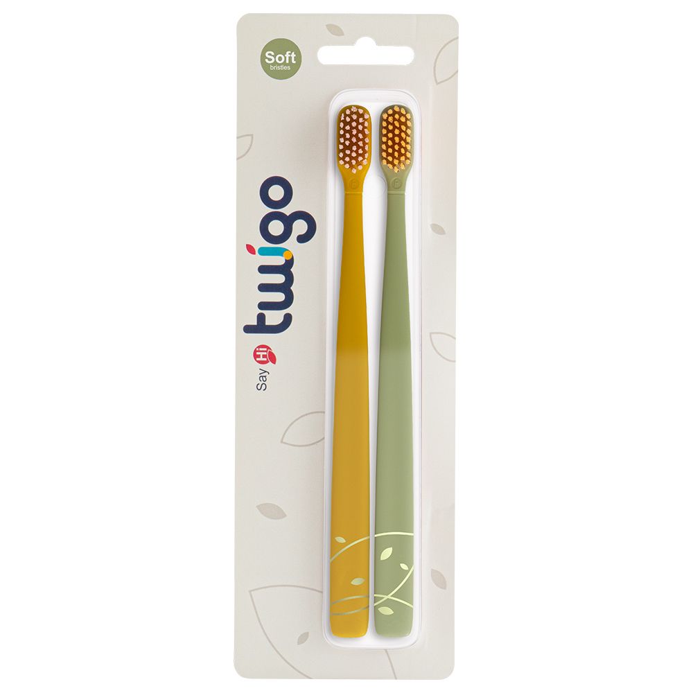 Flipper - Twigo Toothbrush - Pack of 2 - Yellow & Green