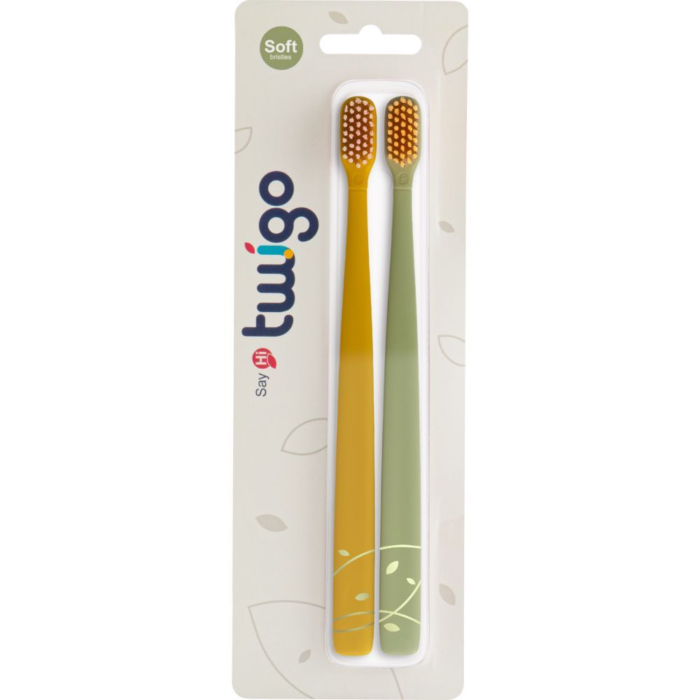 Flipper - Twigo Toothbrush - Pack of 2 - Yellow & Green