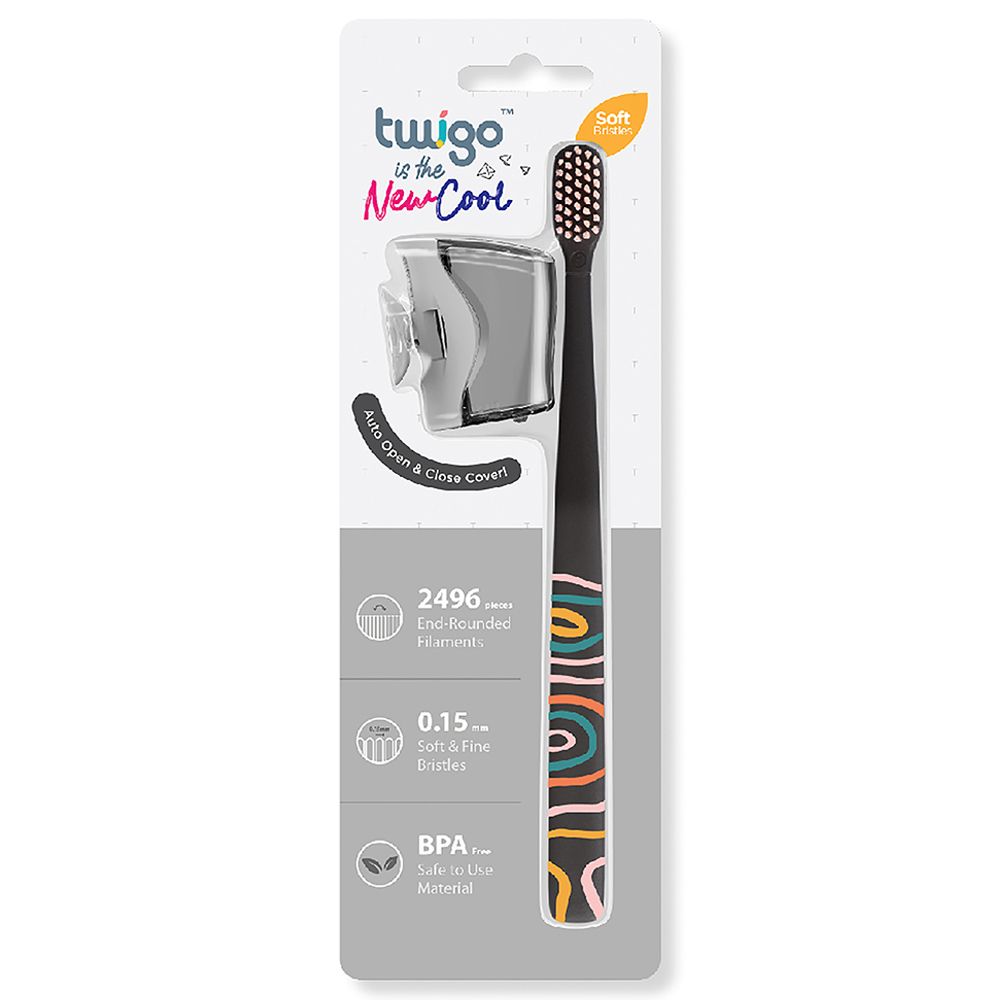 Flipper - Twigo Toothbrush W/ Cover - Smoke