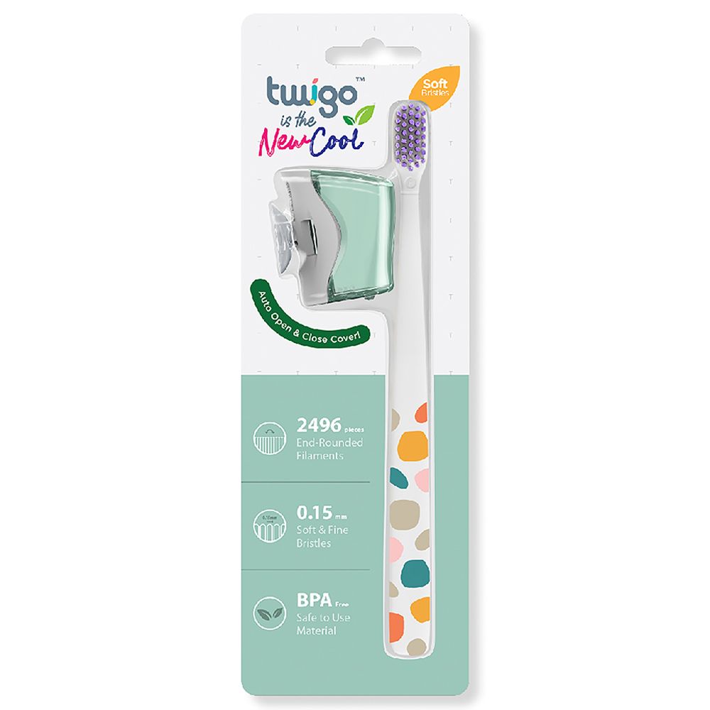 Flipper - Twigo Toothbrush W/ Cover - Mountain Green