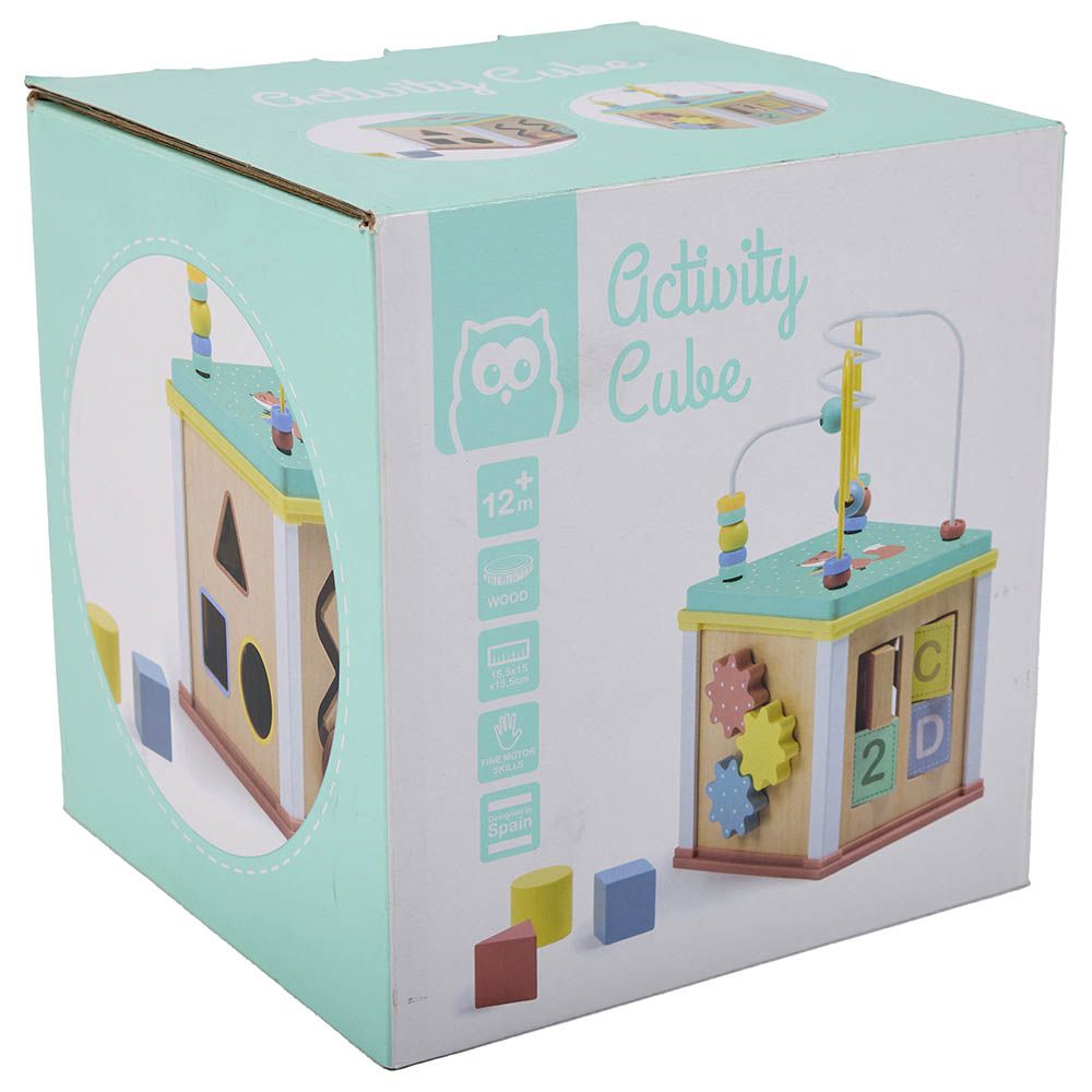 Eurekakids - Multi Activity Wooden Play Cube Toy