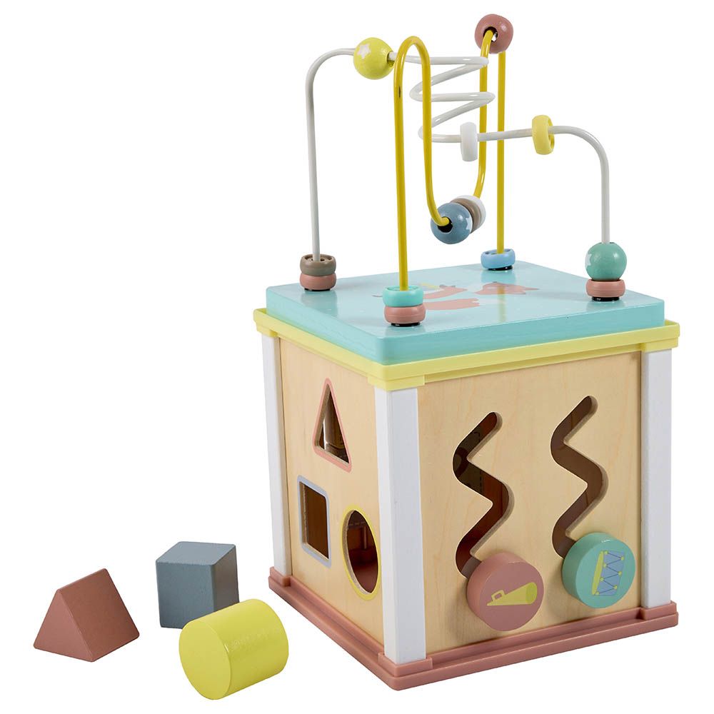 Eurekakids - Multi Activity Wooden Play Cube Toy