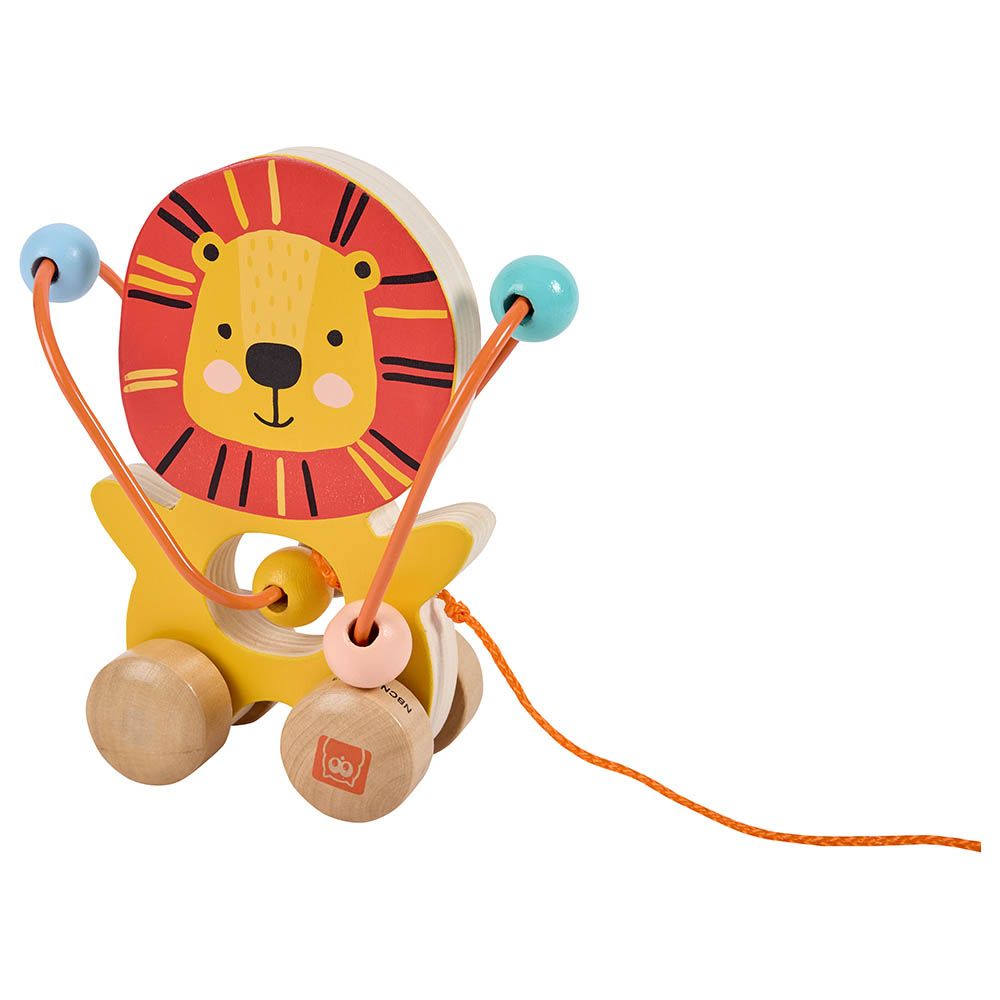 Eurekakids - Mini Looping Push & Pull Wooden Toy - Lion