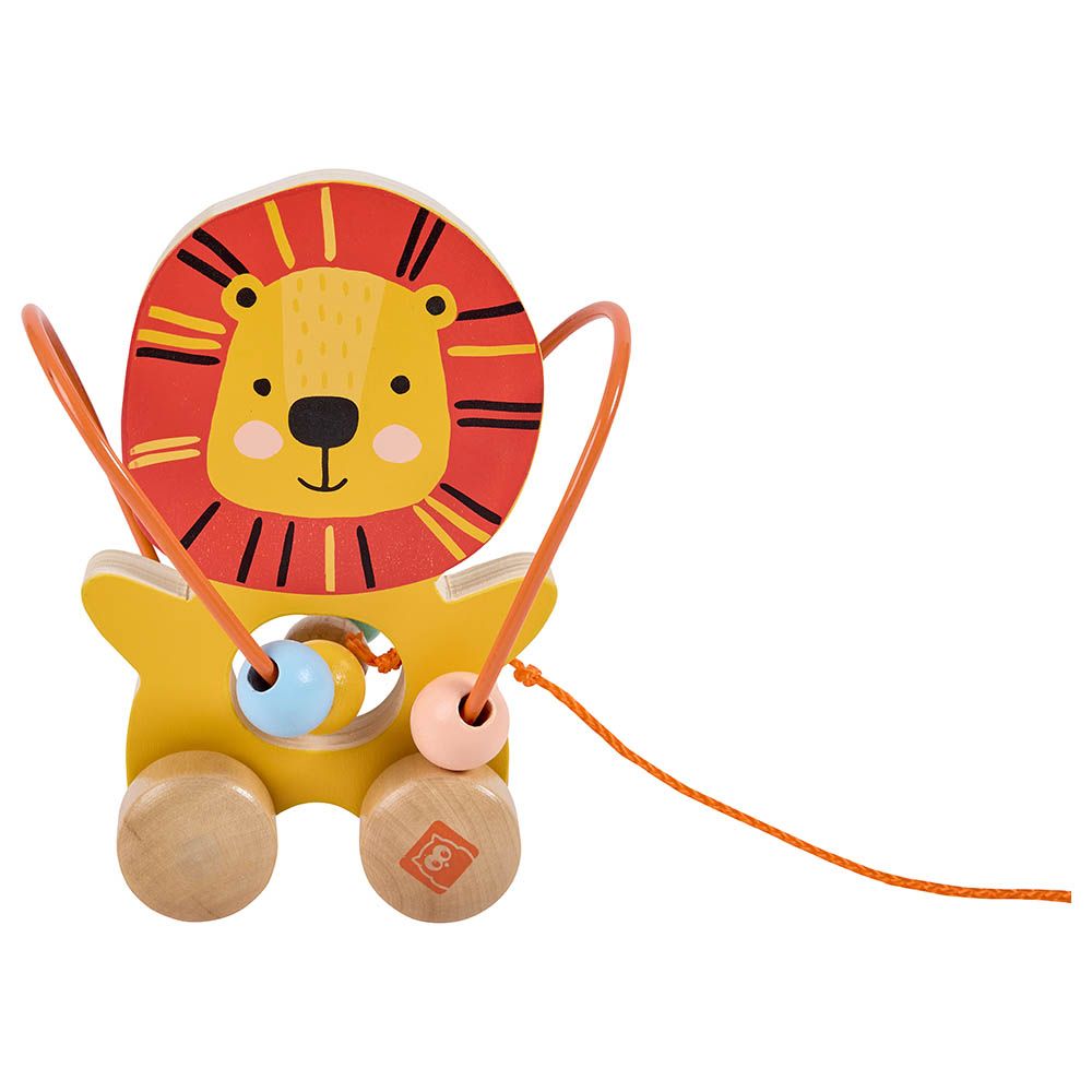 Eurekakids - Mini Looping Push & Pull Wooden Toy - Lion