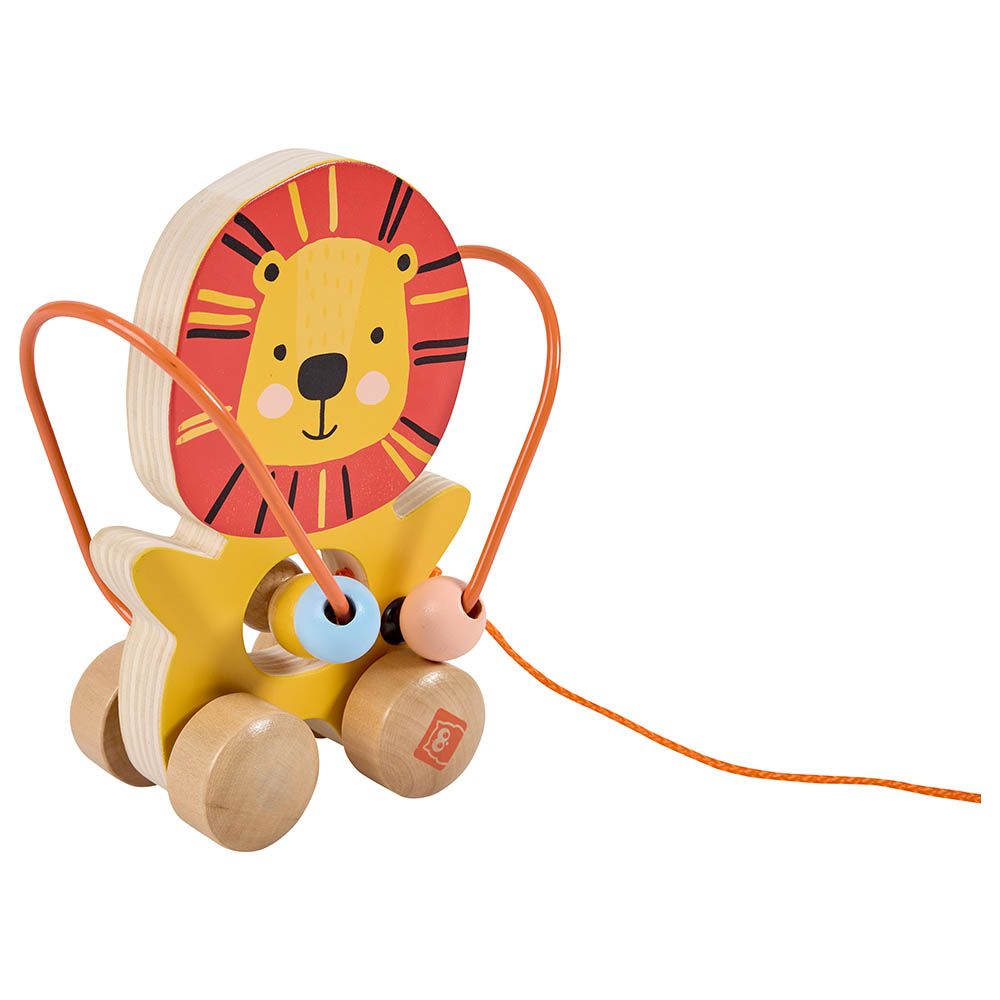 Eurekakids - Mini Looping Push & Pull Wooden Toy - Lion