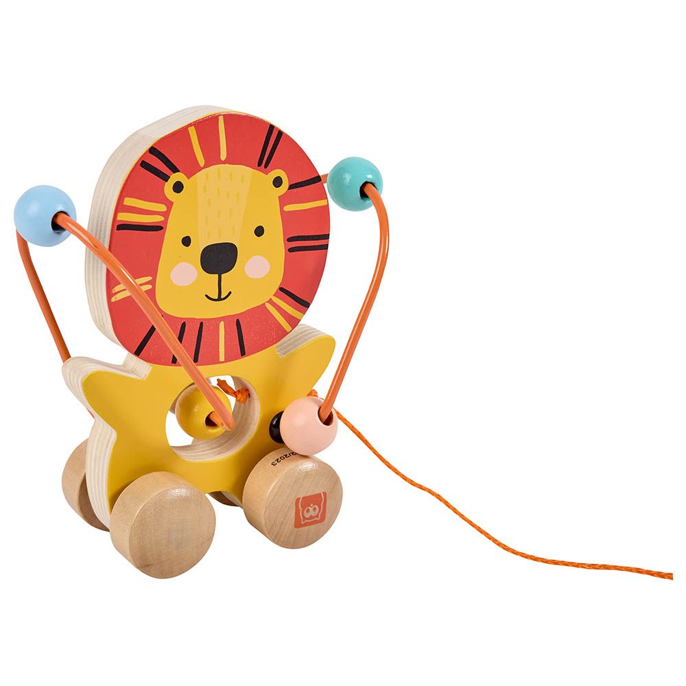 Eurekakids - Mini Looping Push & Pull Wooden Toy - Lion