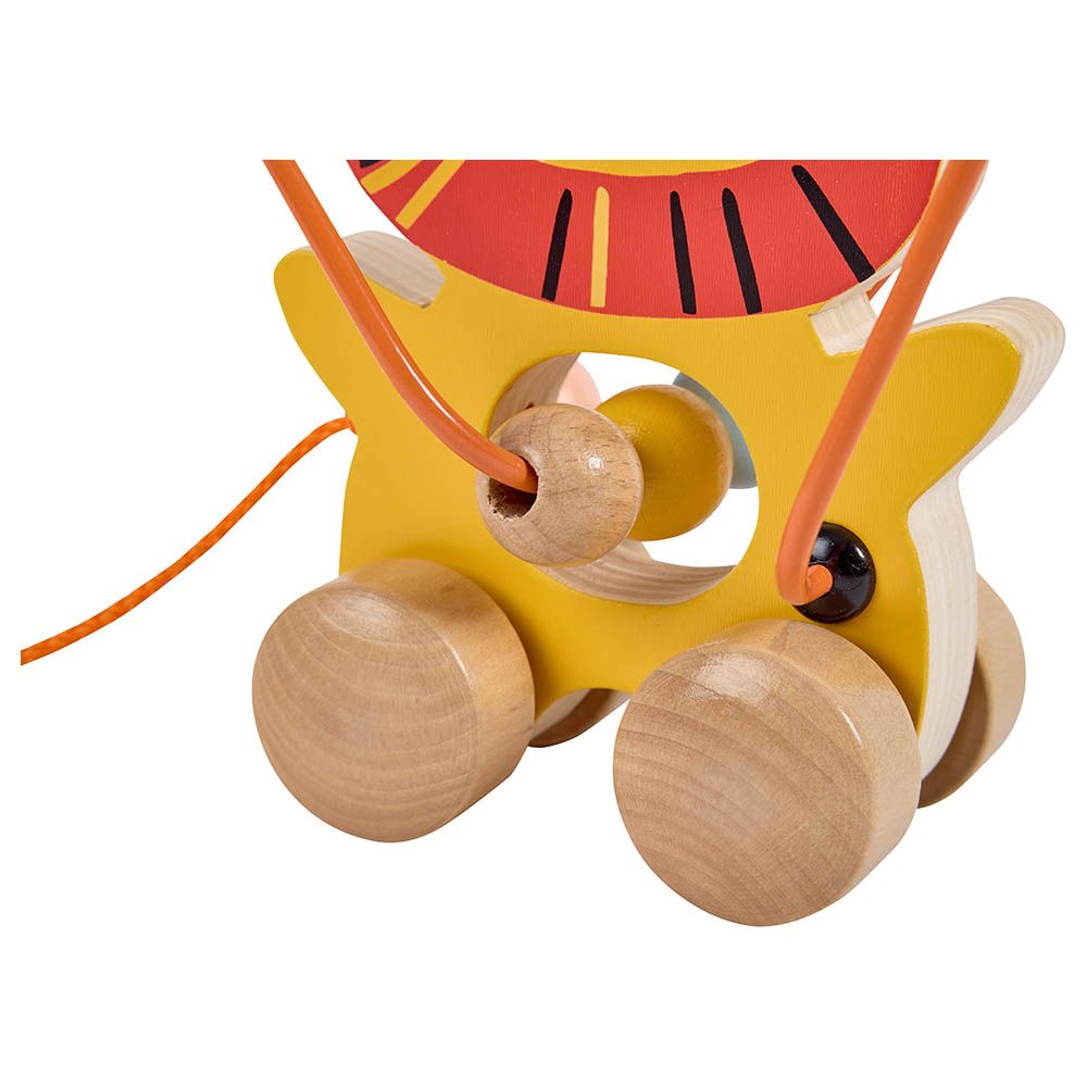 Eurekakids - Mini Looping Push & Pull Wooden Toy - Lion