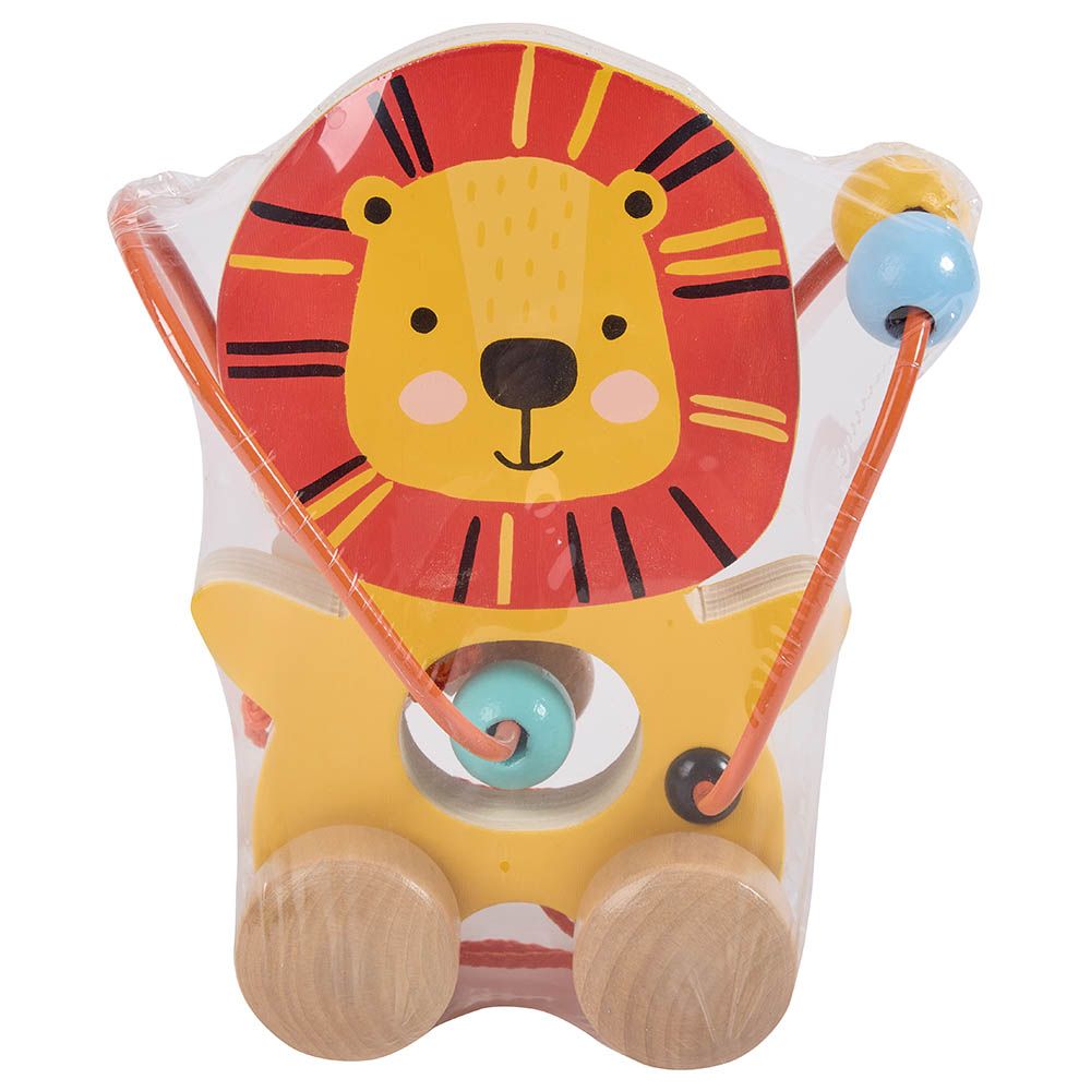 Eurekakids - Mini Looping Push & Pull Wooden Toy - Lion