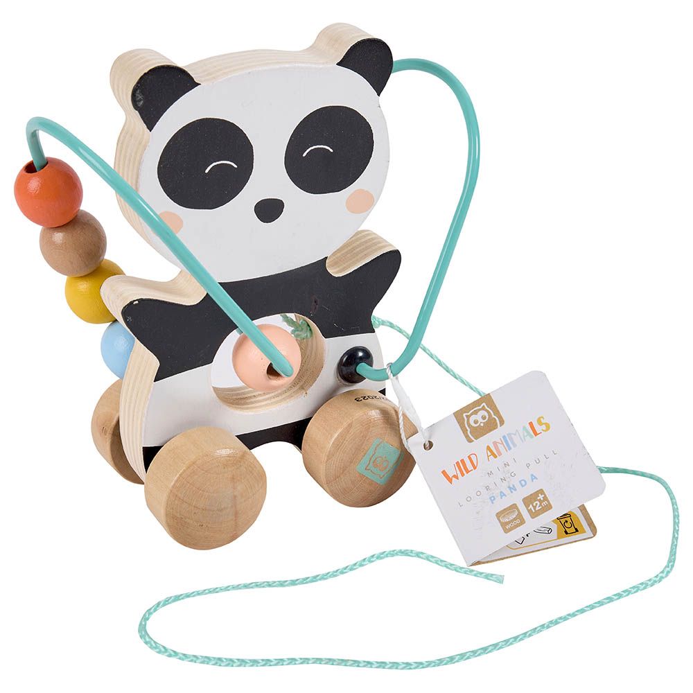 Eurekakids - Mini Looping Push & Pull Wooden Toy - Panda