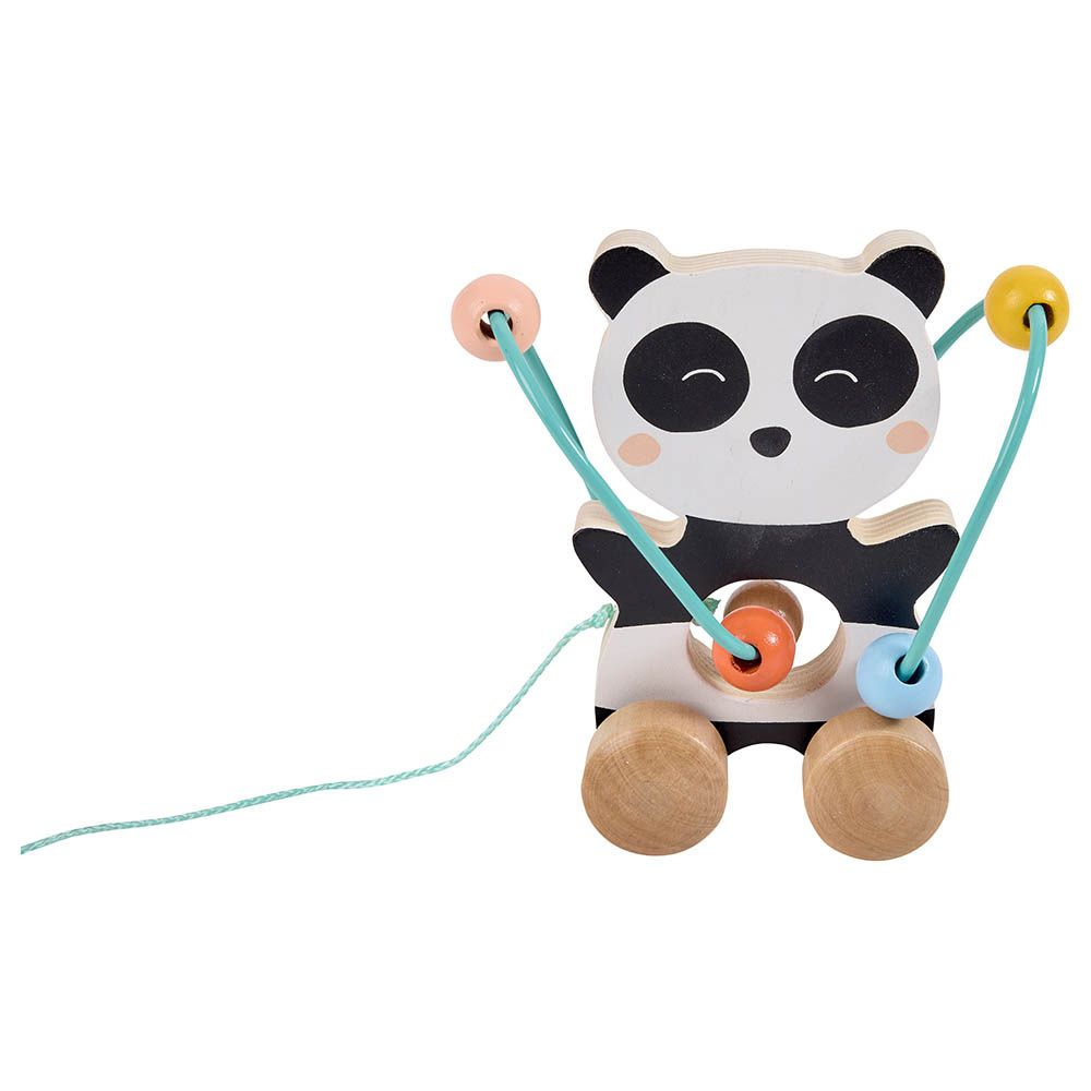 Eurekakids - Mini Looping Push & Pull Wooden Toy - Panda