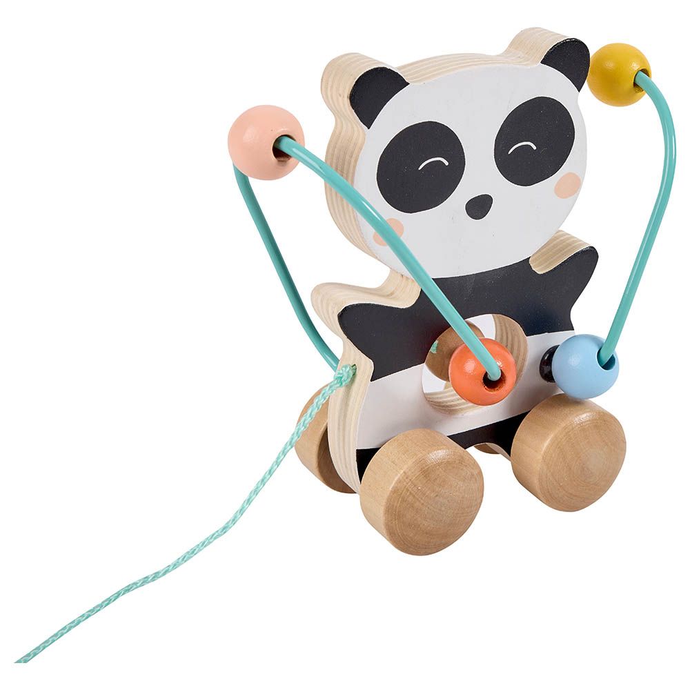 Eurekakids - Mini Looping Push & Pull Wooden Toy - Panda