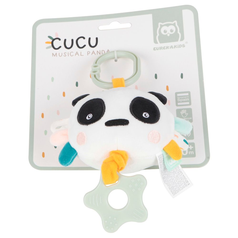 Eurekakids - Cucu Hanging Musical Plush Toy w/ Star Teether - Panda