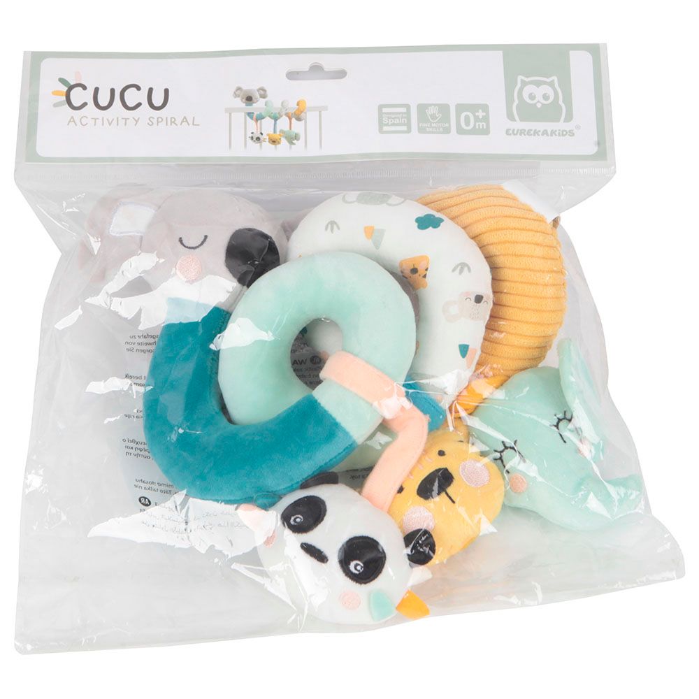 Eurekakids - Cucu Spiral Activity With Plush Animal Dolls