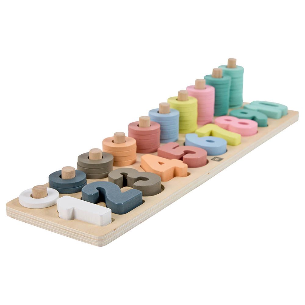 Eurekakids - Wooden Numbers Puzzle With Activity Cards