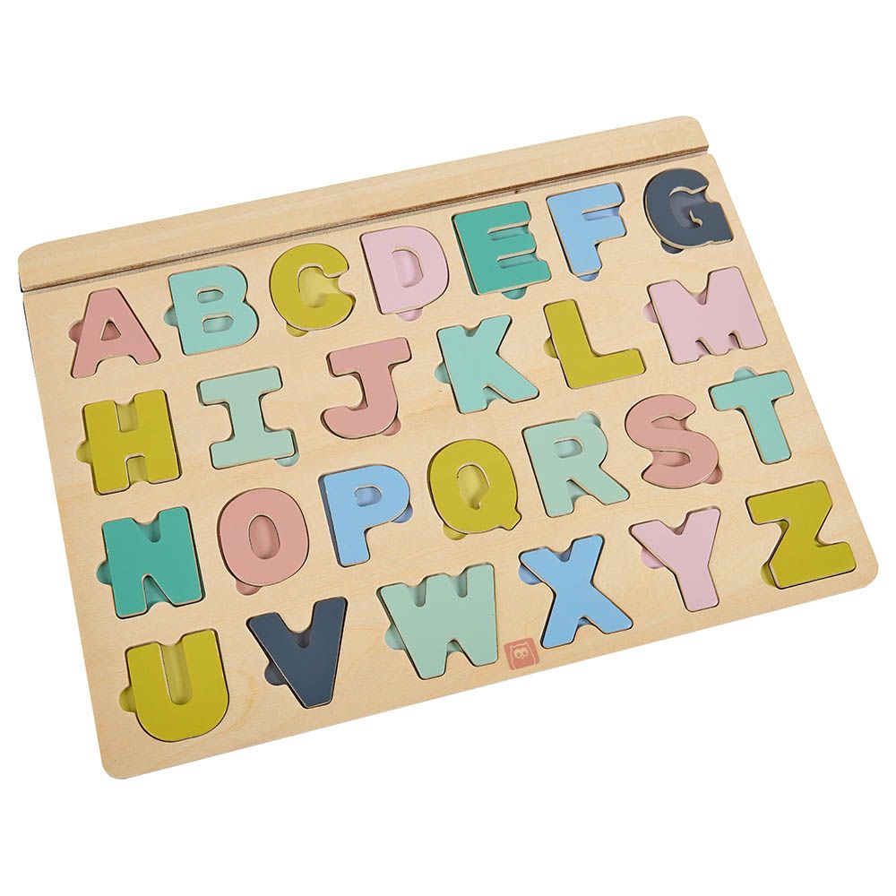 Eurekakids - Wooden Magnetic Alphabet Puzzle With Activity Cards