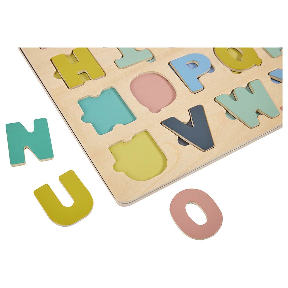 Eurekakids - Wooden Magnetic Alphabet Puzzle With Activity Cards