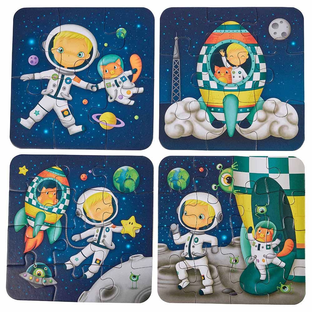 Eurekakids - Astronaut Evolutive Puzzles - 4pc-Set