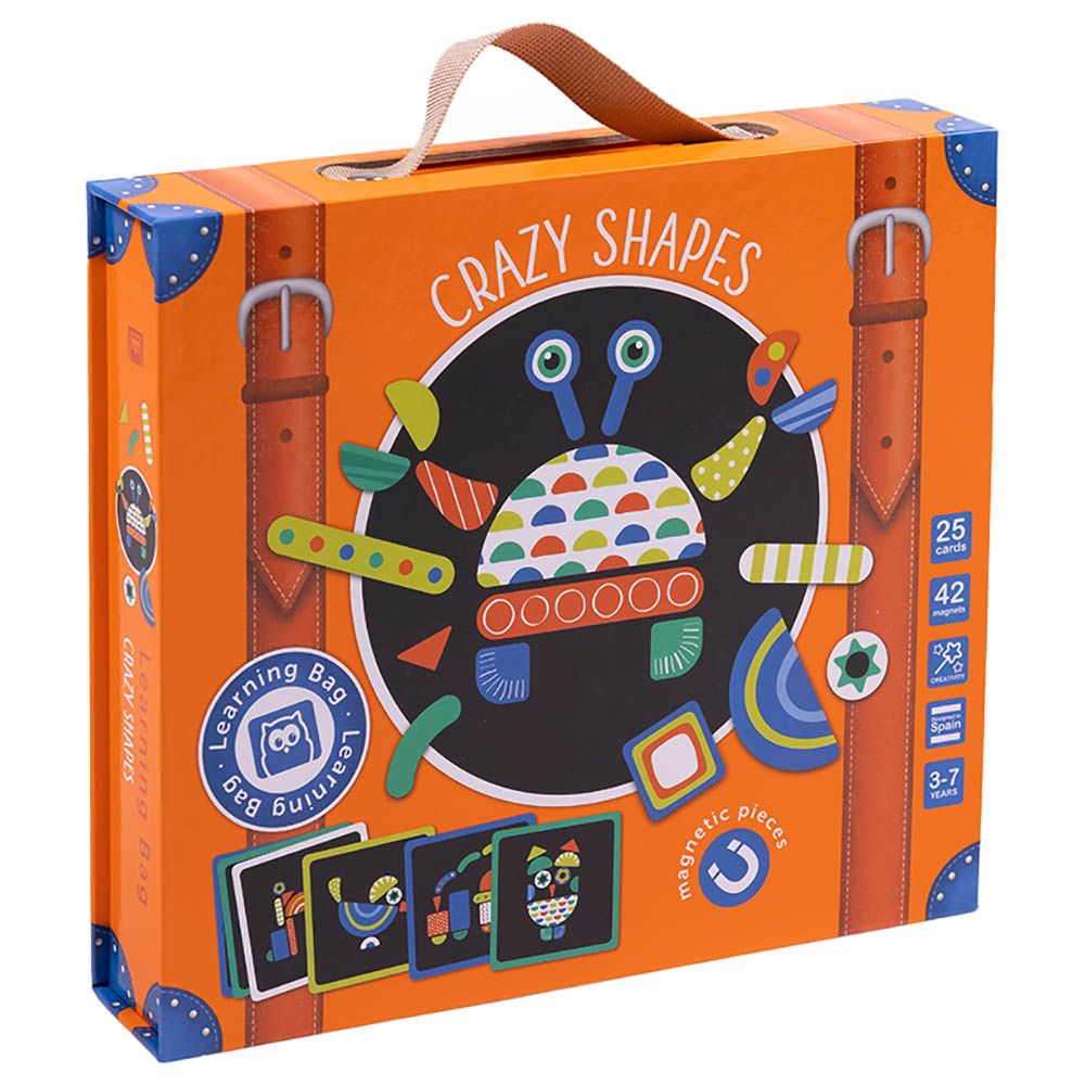 Eurekakids - Magnetic Crazy Shapes & Cards Game - 67pcs