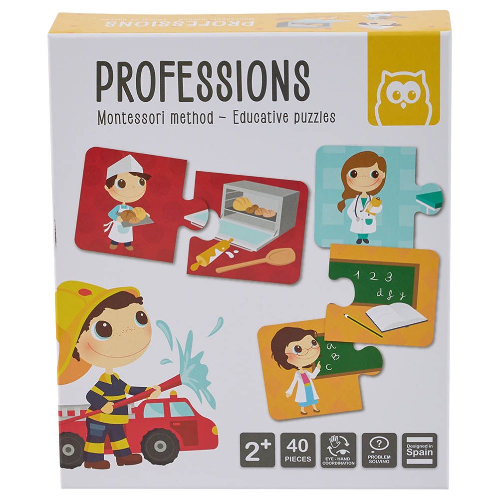 Eurekakids - Professions Montessori Educational Puzzle - 40pcs