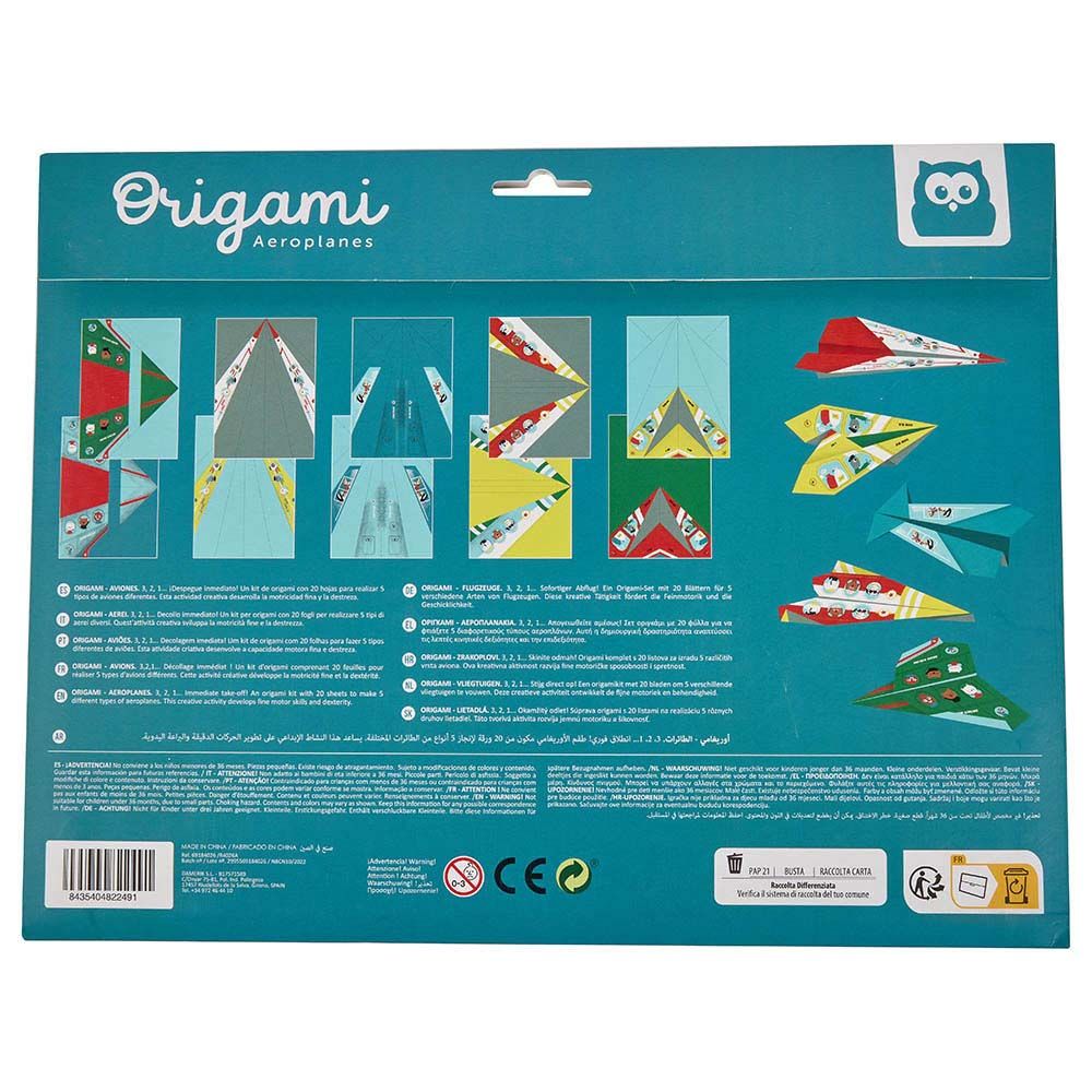 Eurekakids - Origami Aeroplanes Kit w/ 20 Sheets