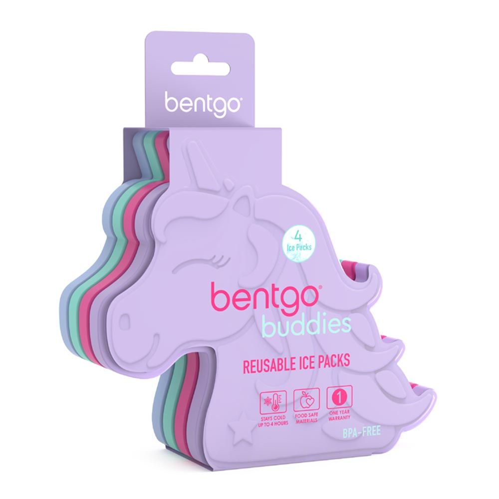 Bentgo - Buddies Reusable Ice Pack 4 packs - Unicorn